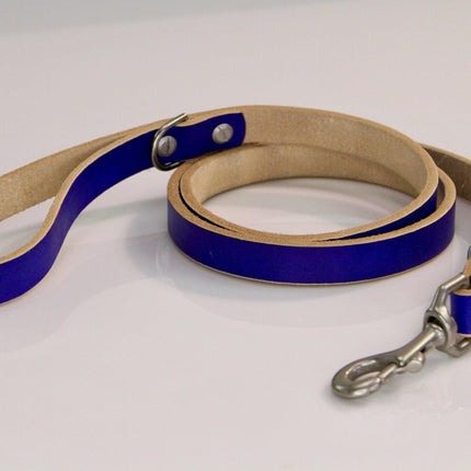 48" Genuine Leather Dog Leashes - Made in USA