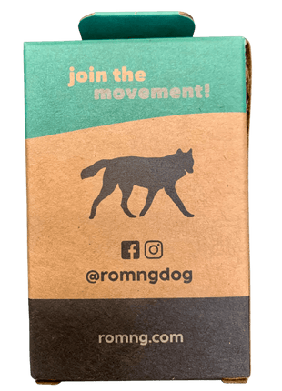 compostable plant-based dog poop bags + bamboo dispenser