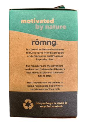 compostable plant-based dog poop bags + bamboo dispenser