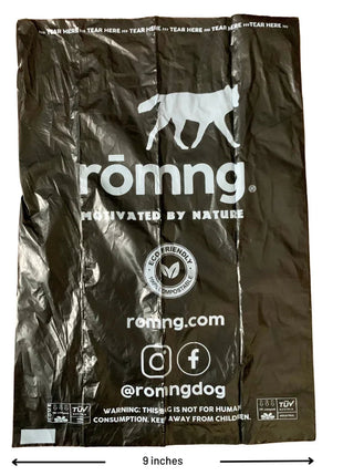 compostable plant-based dog poop bags + bamboo dispenser