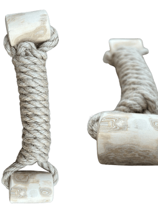 hemp rope + coffee wood toy