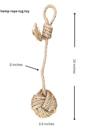 hemp rope dog tug toy