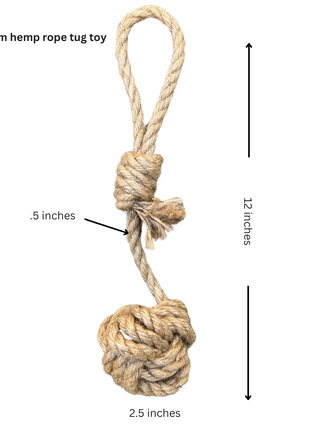 hemp rope dog tug toy