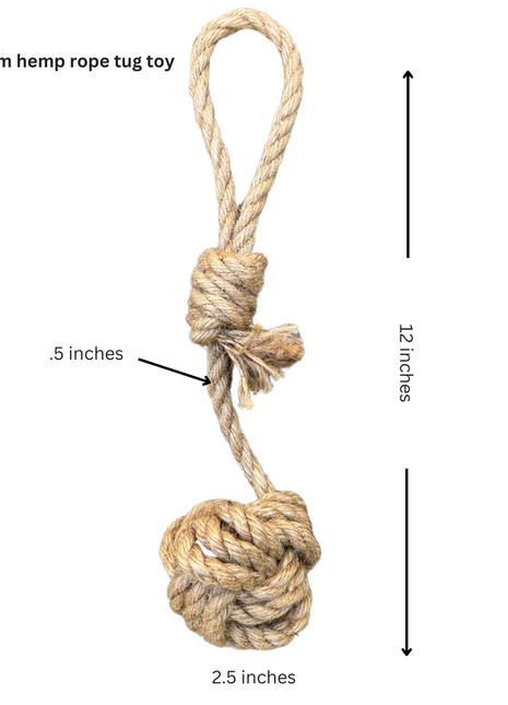 hemp rope dog tug toy
