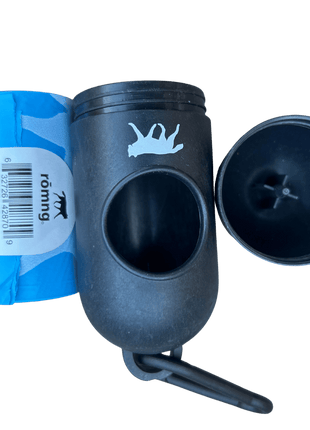 bio-based dog poop bags + bamboo dispenser