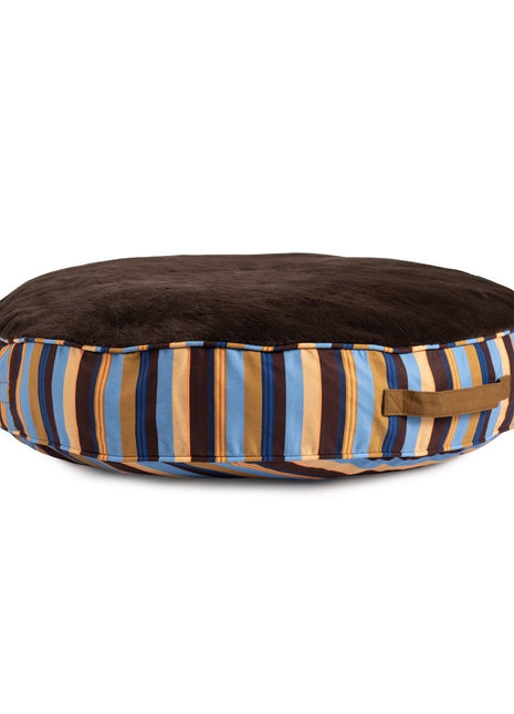 Round Stripe Pet Bed with Fur - Pup List