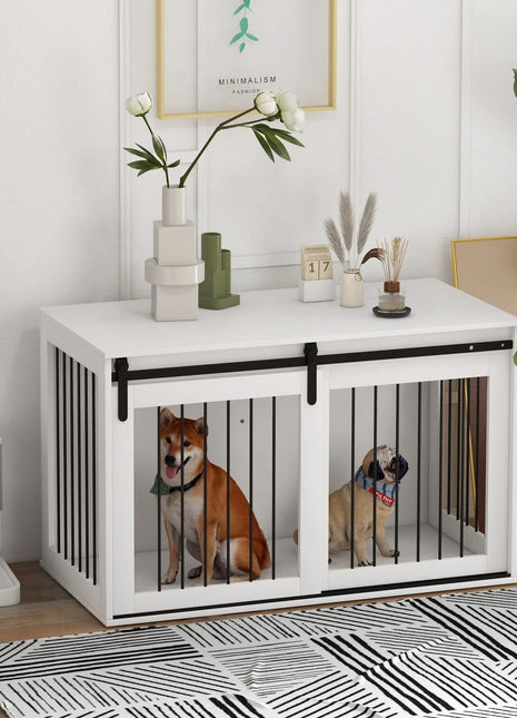 46.5" Elliot Large Dog Crate Furniture