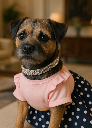 Parisian Pet 'Nautical Dress' for Dogs and Cats, Sleeveless Designer Beach Dress, Comfortable Pet Clothing, Pink & Navy