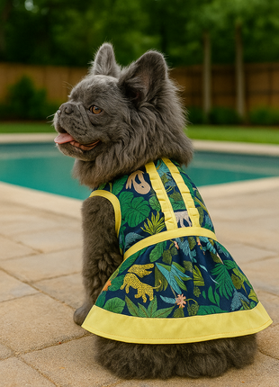 Parisian Pet 'Amazonia Dress' for Dogs and Cats, Tropical Jungle Print - Saint Patrick's Day