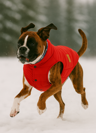 Parisian Pet 'Plaid Reversible Jacket' for Dogs & Cats, Stylish Pet Outerwear, Warm Winter Dog Jacket,-Valentine's Day