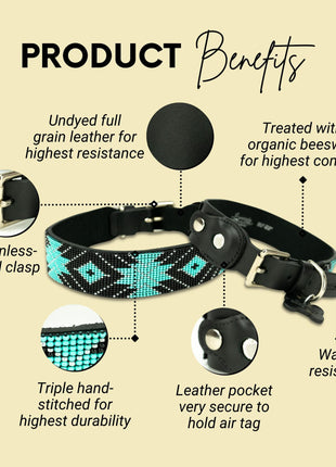 Saint Barth Sambboho dog collar (with AirTag holder)