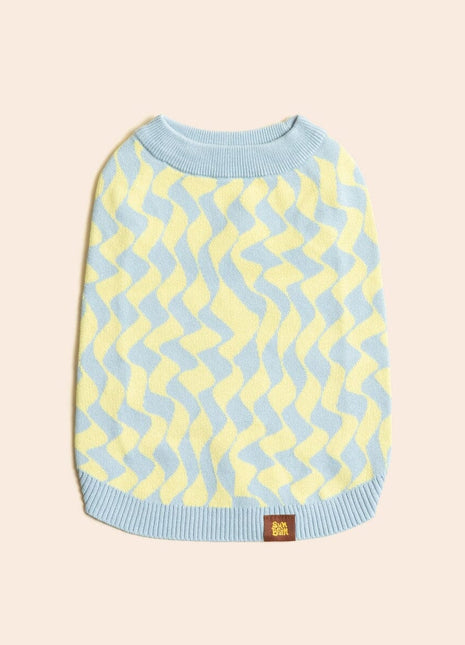 Seaside Swirl Cotton Knitted Dog Vest - Pup List