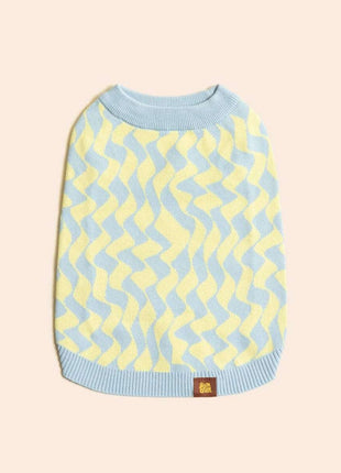 Seaside Swirl Cotton Knitted Dog Vest