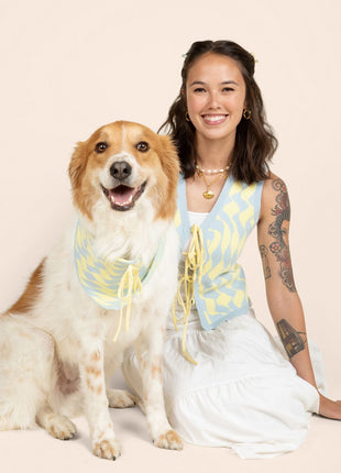Seaside Swirl Cotton Knitted Dog Bandana - Pup List