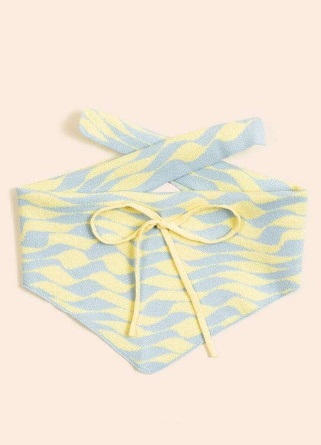 Seaside Swirl Cotton Knitted Dog Bandana