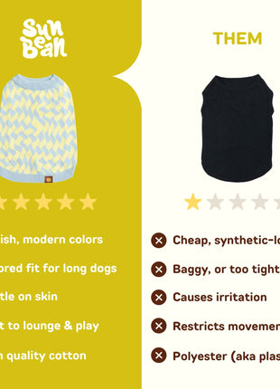 Seaside Swirl Cotton Knitted Dog Vest - Pup List