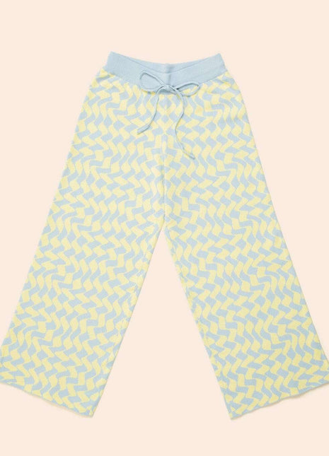 Seaside Swirl Cotton Wide Legs Lounge Pant