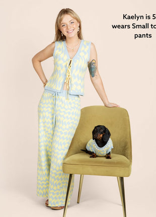 Seaside Swirl Cotton Wide Legs Lounge Pant - Pup List