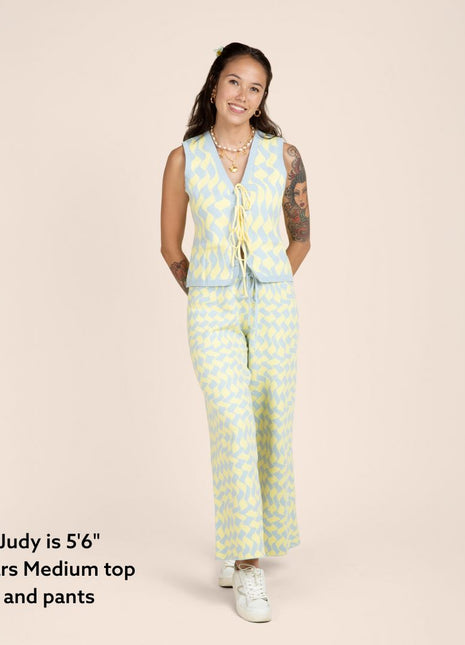 Seaside Swirl Cotton Wide Legs Lounge Pant - Pup List