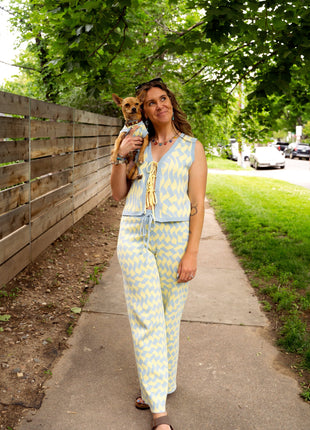 Seaside Swirl Cotton Wide Legs Lounge Pant - Pup List