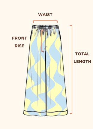 Seaside Swirl Cotton Wide Legs Lounge Pant - Pup List