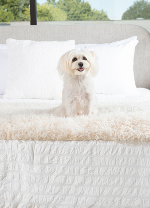 PupProtector™ Luxe Waterproof Bed Runner - Plush Sheep Ivory