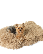 PupRug® Luxe Faux Fur Orthopedic Dog Bed -  Plush Sheep Tan