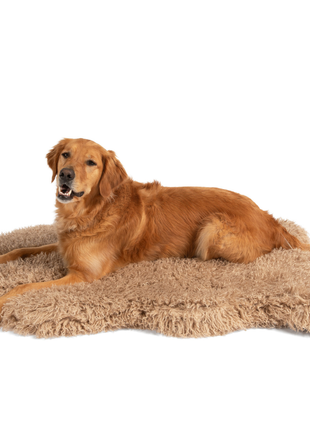 PupRug® Luxe Faux Fur Orthopedic Dog Bed -  Plush Sheep Tan