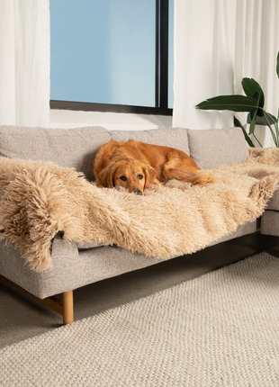 PupProtector™ Luxe Waterproof Bed Runner - Plush Sheep Tan
