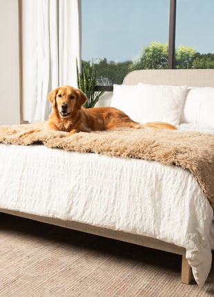 PupProtector™ Luxe Waterproof Bed Runner - Plush Sheep Tan