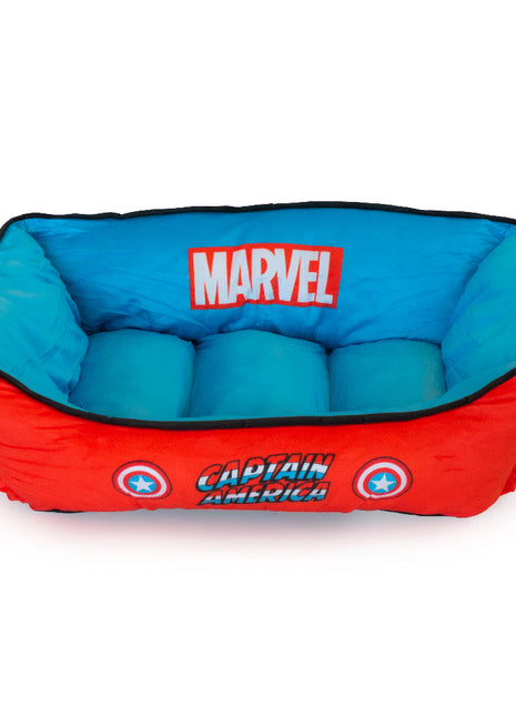 Pet Bed - Marvel Captain America Blue Black Red