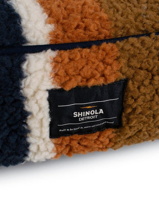 Shinola Brand Stripe Berber Napper Dog Bed