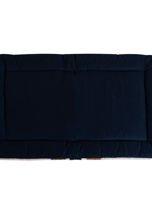 Shinola Brand Stripe Comfort Cushion Berber Dog Bed Oatmeal