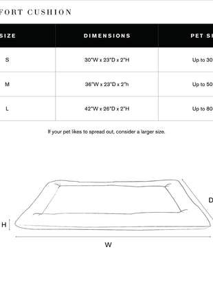 Shinola Brand Stripe Comfort Cushion Berber Dog Bed Oatmeal