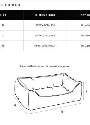 Shinola Brand Stripe Kuddle Berber Dog Bed Oatmeal