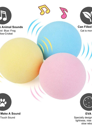 Smart Cat Ball Catnip Interactive Chirping Balls for Cat Exercise