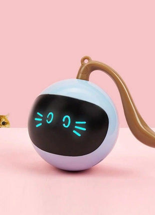 Smart Pet Toy USB Rechargeable Sports Ball Funny Chaser Roller Toy The Best Entertainment Exercise Gift For Smart Cat Toy Electric Jumping Ball Self Rotating Toys Rolling Jumping Ball  For Cats