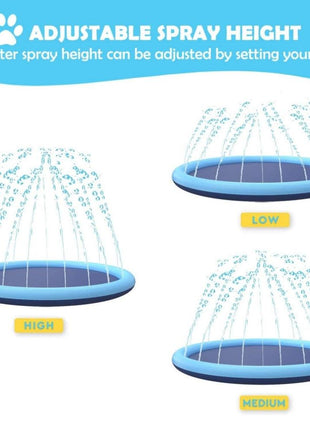 Splash Sprinkler Pad for Dogs Kids Non-Slip Thicken Dog Pool with Sprinkler Pet Summer Outdoor Play Water Mat Toys for Pet Dogs Splash Sprinkler Pad for Dogs Non-Slip Thicken Sprinkler Pool for Summer Outdoor