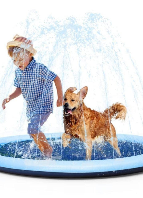 Splash Sprinkler Pad for Dogs Kids Non-Slip Thicken Dog Pool with Sprinkler Pet Summer Outdoor Play Water Mat Toys for Pet Dogs Splash Sprinkler Pad for Dogs Non-Slip Thicken Sprinkler Pool for Summer Outdoor
