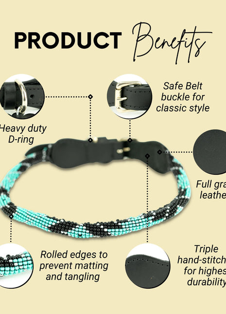 Saint Barth Sambboho dog collar (rolled)