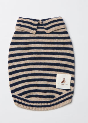 Nooee Pet Polo Wool Sweater – 100% Wool Knit with Classic Collar