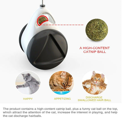 Swing Toys for Cats Kitten Interactive Balance Car Cat Chasing Toy With Catnip Funny Pet Products Indoor Cats Chaser Toys with Feather Catnip Ball Balanced Exercise Wheel Toy for Cats Chasing Hunting Playing
