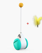 Swing Toys for Cats Kitten Interactive Balance Car Cat Chasing Toy With Catnip Funny Pet Products Indoor Cats Chaser Toys with Feather Catnip Ball Balanced Exercise Wheel Toy for Cats Chasing Hunting Playing