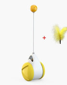Swing Toys for Cats Kitten Interactive Balance Car Cat Chasing Toy With Catnip Funny Pet Products Indoor Cats Chaser Toys with Feather Catnip Ball Balanced Exercise Wheel Toy for Cats Chasing Hunting Playing