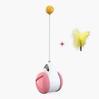 Swing Toys for Cats Kitten Interactive Balance Car Cat Chasing Toy With Catnip Funny Pet Products Indoor Cats Chaser Toys with Feather Catnip Ball Balanced Exercise Wheel Toy for Cats Chasing Hunting Playing