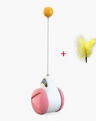Swing Toys for Cats Kitten Interactive Balance Car Cat Chasing Toy With Catnip Funny Pet Products Indoor Cats Chaser Toys with Feather Catnip Ball Balanced Exercise Wheel Toy for Cats Chasing Hunting Playing