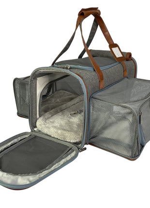 Mr. Peanut's Gold Series Big Apple XL Size Airline Compliant Double Expandable Pet Carrier