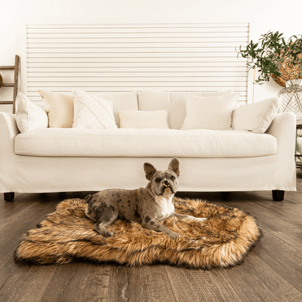 PupRug by Paw.com™ Faux Fur Orthopedic Dog Bed - Curve Sable Tan