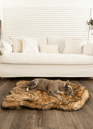 PupRug by Paw.com® Faux Fur Orthopedic Dog Bed - Curve Sable Tan