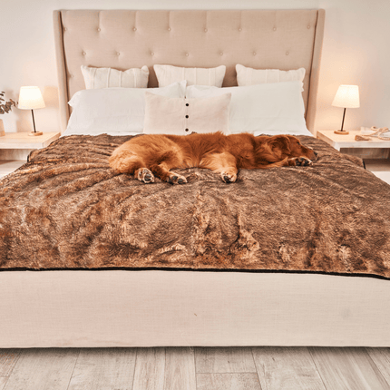PupProtector™ Summer Short Fur Waterproof Throw Blanket - Sable Tan